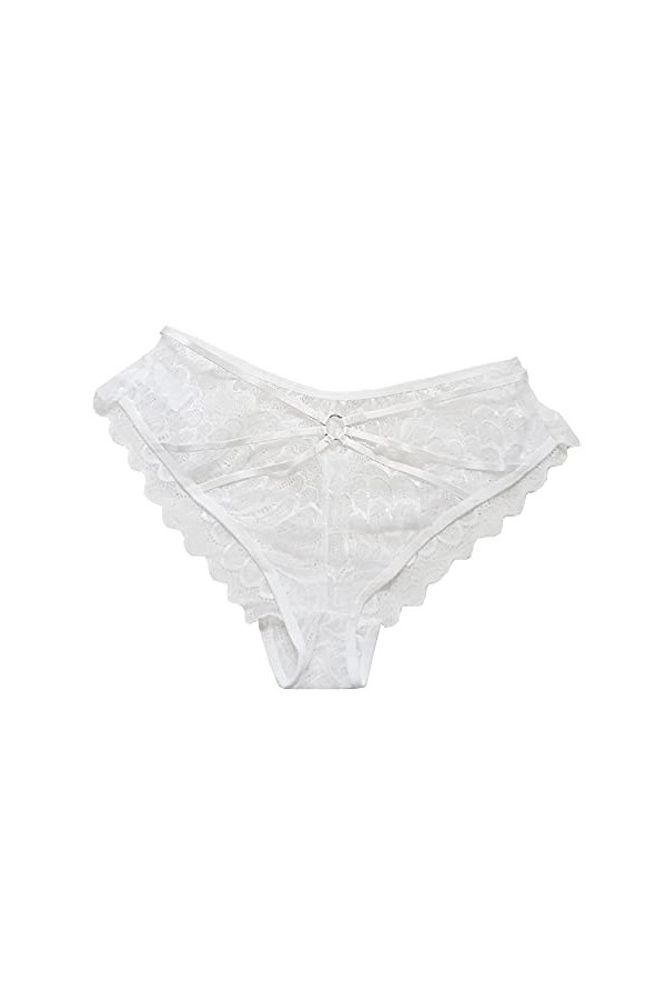 Générique des Culottes Sexy pour Femmes en Dentelle Transparentes Tenue Ouverte Entrejambe