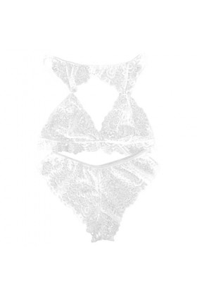 Femme Sexy Bodystocking Ouvert Entrejambe Bodysuit Dentelle profonde V Sexy voir à travers le soutien-gorge Sexy cils en dent