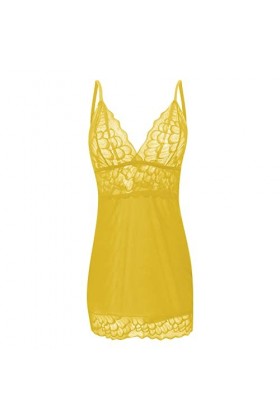 Nuisette sexy pour femme - Lingerie tendance - Robe de jeu de rôle - Lingerie sexy en dentelle florale - Slips - Sous-vêtemen