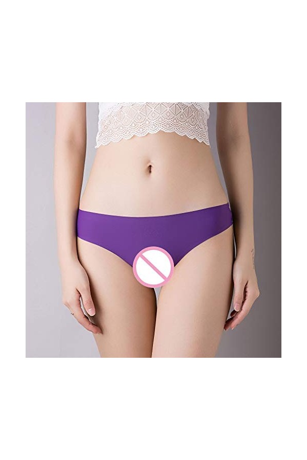 LIBELLEFLY Slip sexy string pantalon culotte sous-vêtements femme dentelle bragas mot sexy costume pour femme taille L, viole