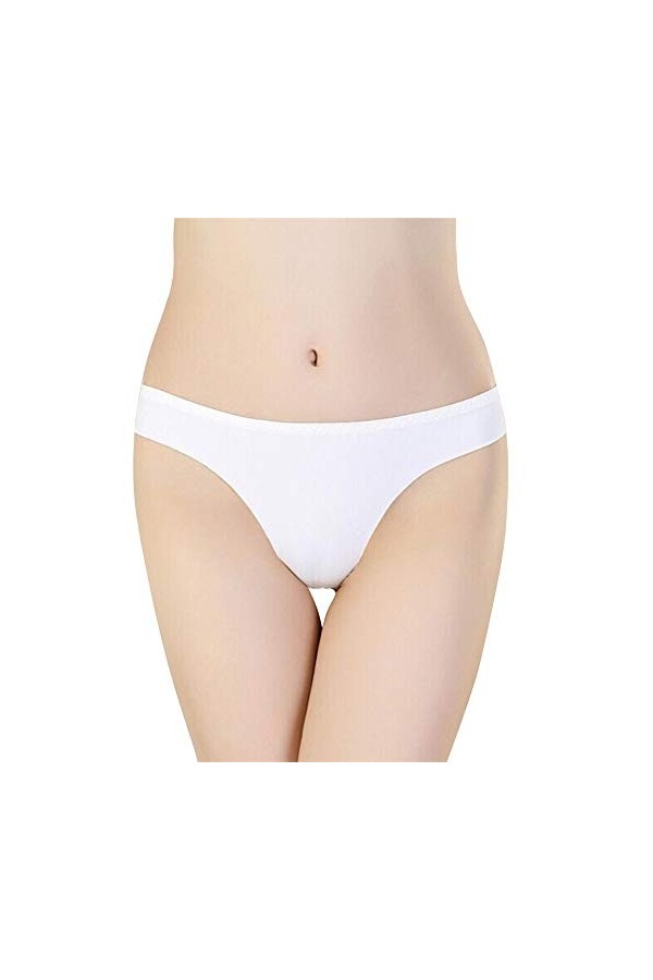 ZYUEER Culottes Femmes Lingerie String Strings Sexy, Thong Leotard Panty Culottes Invisibles Tanga Kawaii Pas Cher Blanc 