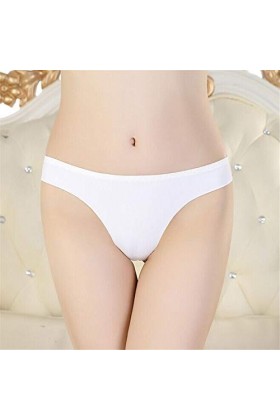 ZYUEER Culottes Femmes Lingerie String Strings Sexy, Thong Leotard Panty Culottes Invisibles Tanga Kawaii Pas Cher Blanc 