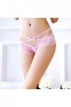 sous-vêtements Femmes String Bragas Sexy Culotte String Dentelle Mot Pantalon Dames Slips Legging Sexy Ouverte Pink, One Siz