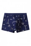 Beokeuioe Low Rise Boxer en coton élastique pour homme, b bleu, L