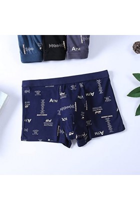 Beokeuioe Low Rise Boxer en coton élastique pour homme, b bleu, L