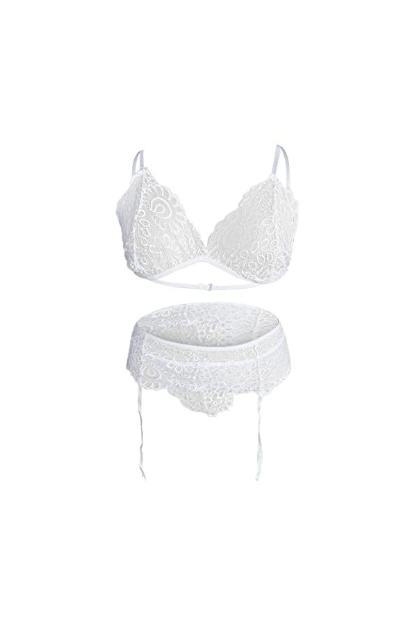 Body Femme Dentelle Sexy Teddy Lingerie Costume à Trois Points en Dentelle de Lingerie Sexy européenne et avec sous-vêtements