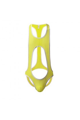 Boxer sexy en maille respirante pour homme, jaune, M