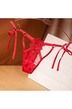 XINIXN String Femme Sexy Hot Ouverte Culotte Briefs Dentelle Lingerie Voir-Through Femmes Respirable Sexy strongs pour Sexy