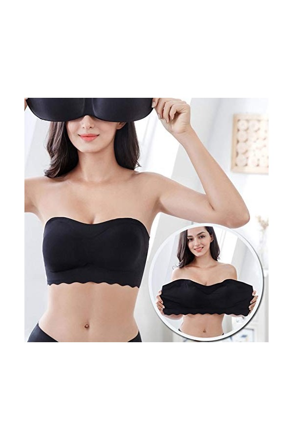 Betory Sexy Lingerie Soutiens-Gorge Gilet Court pour Femmes Ice Silk Air Bra Tank Top La Petite Poitrine Rassemble Aucun Haut