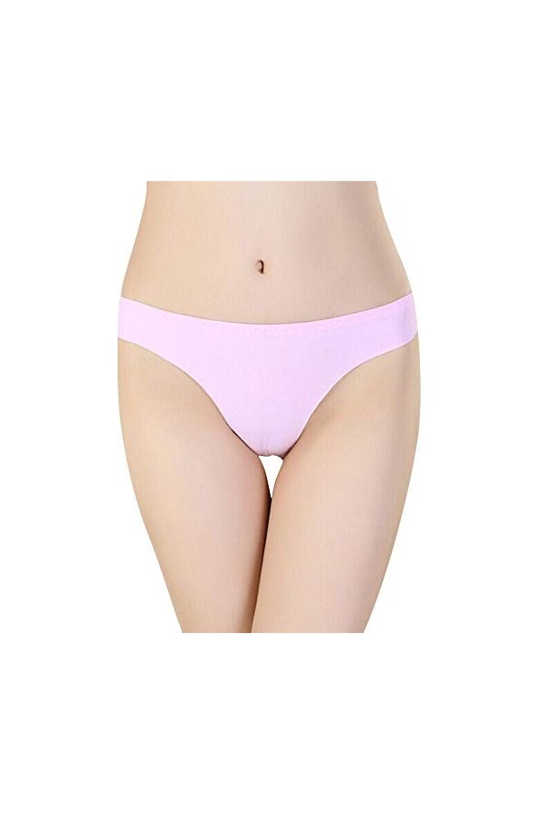 ZYUEER Culottes Femmes Lingerie String Strings Sexy, Thong Leotard Panty Culottes Invisibles Tanga Kawaii Pas Cher Rose 