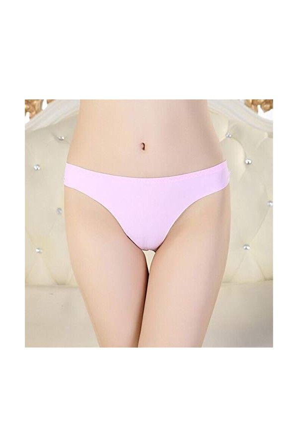 ZYUEER Culottes Femmes Lingerie String Strings Sexy, Thong Leotard Panty Culottes Invisibles Tanga Kawaii Pas Cher Rose 