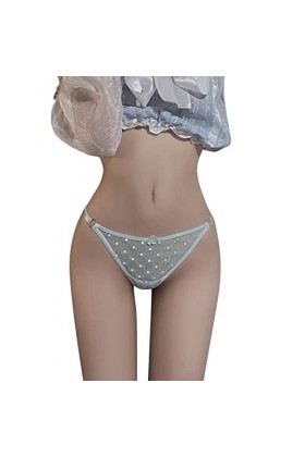 String Ouvert Femmes Sexy Filles Culotte Jacquard Mince Maille Désir Taille Basse Réglable String Culotte Culotte Menstruelle