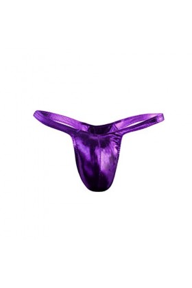 Générique Slip en Cuir Verni Confortable pour Hommes sous-vêtements Sexy pour Hommes Chemise De Sommeil en Flanelle pour Homm