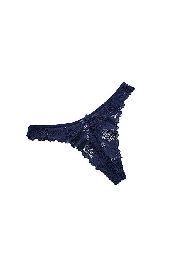 Jarretelles en dentelle sexy pour homme - Sous-vêtements respirants - Rouge, bleu foncé, M