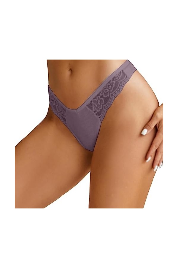 Générique Femmes Dentelle Sexy Culottes de sous-vêtements String en Femme Coquine Hot Ouverte Culotte Ultra Gainante Culottée