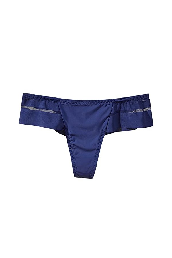 Sous-vêtements pour femme - String en T - String extensible - Sous-vêtements japonais sexy pour femme, bleu, L