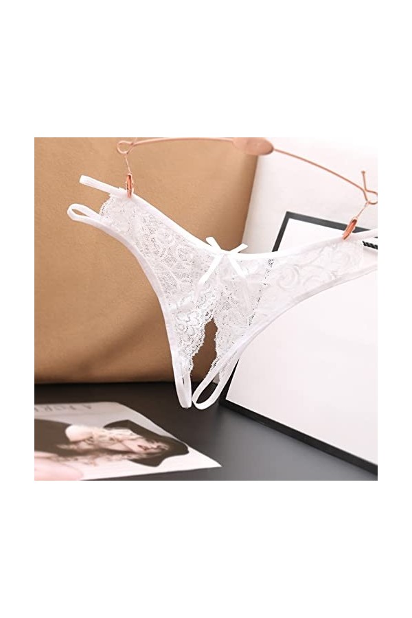 Générique Culotte Entrejambe Basse Taille Ouverte Culotte en Dentelle Culotte sous-Vêtements Sexy Femme Culotte Femme Menstru