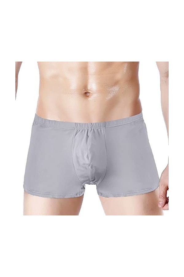 Sous-vêtements pour homme - Boxer rétro - Respirant - En soie glacée - Sexy - Sous-vêtements imprimés - Lingerie sexy - Pour 