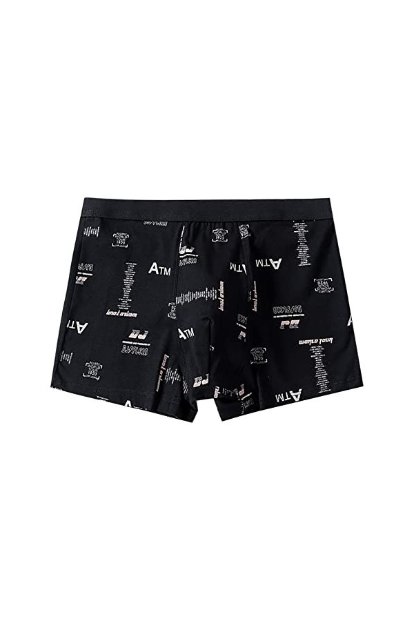Beokeuioe Low Rise Boxer en coton élastique pour homme, b noir, XL