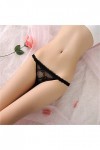 Culotte Sans Couture Femme Invisible Culotte En Dentelle Sexy Pour Femmes Couleur Unie Bord En Dentelle Ceinture CroiséE Culo