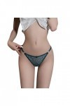 String Ouvert Femmes Sexy Filles Culotte Jacquard Mince Maille Désir Taille Basse Réglable String Culotte Culotte Menstruelle