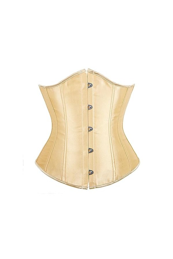 Dapei Corset bustier sexy en satin pour femme - En néoprène, violet, XXL