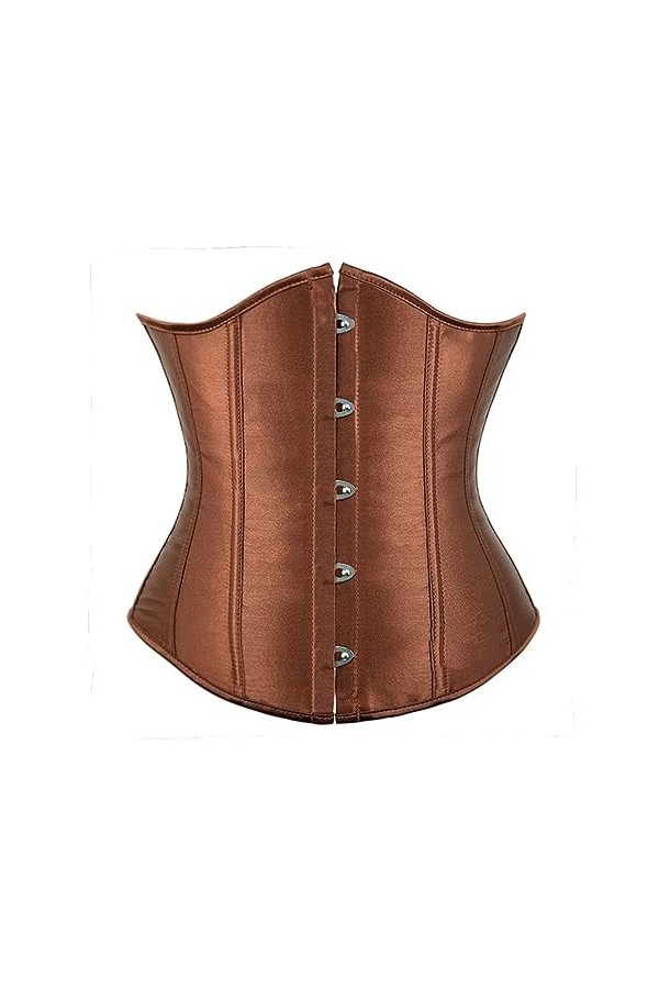 Dapei Corset bustier sexy en satin pour femme - En néoprène, violet, XXL