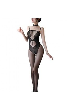 Jungerhouse Femmes Sexy Lingerie sous-vêtement Ouvert Bodystockings Open Crotch Bodysuit Nuisettes Deshabillés Ensembles Vête