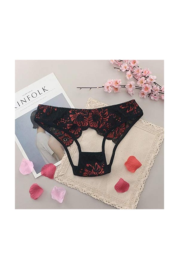 PANPANY Culottes pour Femme Culottes Confortables sous Vetements Tanga Panties Sexy sans Couture Soutien-Gorge Taille Basse D