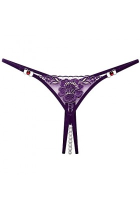 PANPANY Culottes pour Femme sous Vetements Soutien-Gorge Culottes Panties Taille Basse Dentelle Tanga Confortables Multipack 