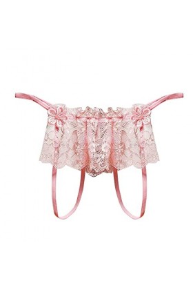 PANPANY Culottes pour Femme Multipack Taille Basse Dentelle sous Vetements Sexy Femme Soutien-Gorge Slips Multicolore Tanga P