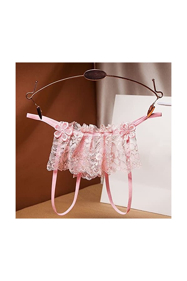PANPANY Culottes pour Femme Multipack Taille Basse Dentelle sous Vetements Sexy Femme Soutien-Gorge Slips Multicolore Tanga P