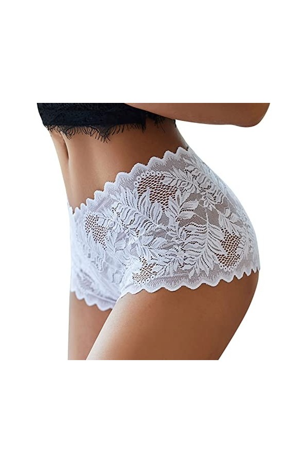 PANPANY Culottes pour Femme Slips Femme Multipack Taille Basse Soutien-Gorge Panties Confortables Dentelle Culottes Tanga Sex