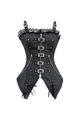 TaLcuS Steampunk Corset Gothique Robe Femmes Sexy Vêtements En Plastique Désossé Bustier Overbust Lingerie Shapewear Color :