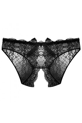 Générique Culotte en Dentelle pour Femme Sexy sous-vêtement Bas Entrejambe Culotte Taille Ouverte intimes Lingerie Haute