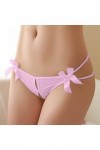 Cuwtheugwg Lingerie Sexy Coquine Grande Taille Femmes Sexy Crotch Panties Floral Lace Midnight Briefs Strappy Bow Tie Underwe
