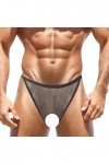 Gefomuofe Boxer homme string de bain homme string tanga homme transparent maille ouverture ouvert slip ouvert string homme bo