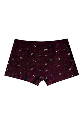 Beokeuioe Low Rise Boxer en coton élastique pour homme, A2 rouge., XL