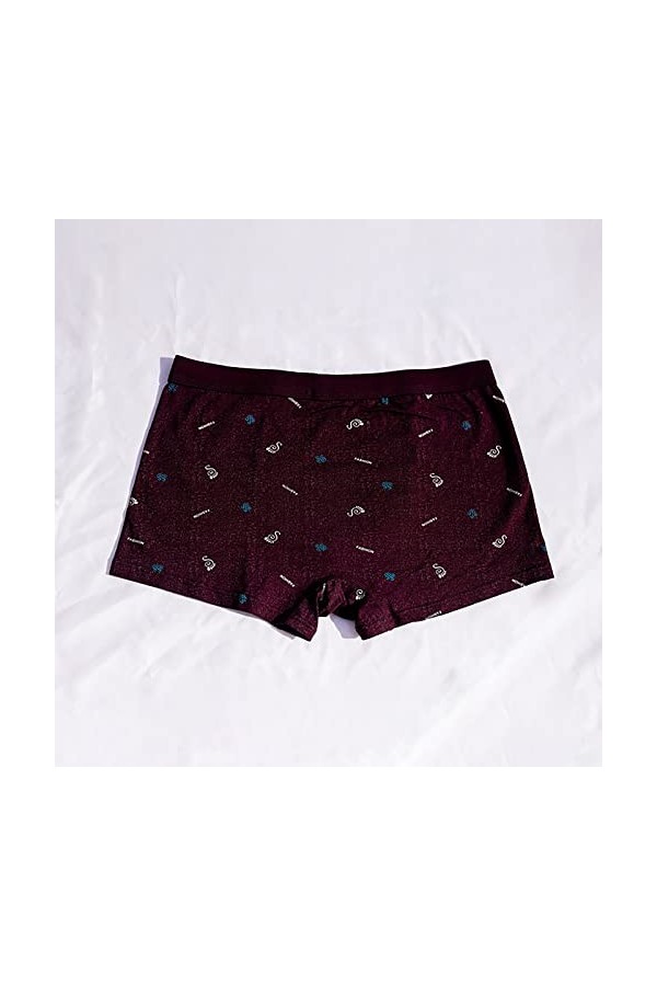 Beokeuioe Low Rise Boxer en coton élastique pour homme, A2 rouge., XL