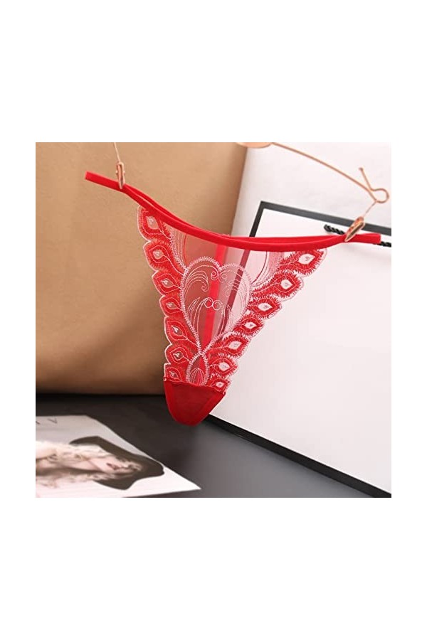 Femme Culotte Sexy String Culotte Taille Basse Slip en Dentelle sous-vêtement,Sexy Taille Basse Culotte Dentelle Tongs Slips 