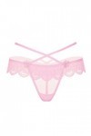 Vovotrade Femmes Sexy Dentelle Creuse sous-vêtements Femme G String à Taille Basse Rose 
