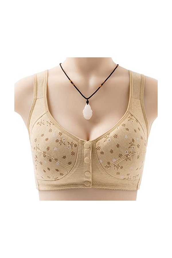 HANXIULIN Soutien-gorge grande taille fin et fonctionnel pour femme - Soutien-gorge push-up à armatures avec soutien-gorge br