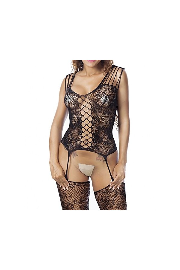 LDZYXY Stocking Sexy Filet de pêche ombilical sous - vêtements Collants Femme Ensemble Lingerie Feminine Sexy