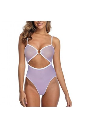 Lingerie Sexy Femme Coquine Hot Grande Taille Lingerie pour Femme Voir à Travers BodyOne Piece Sexy Mesh Thong Teddy Swimsuit