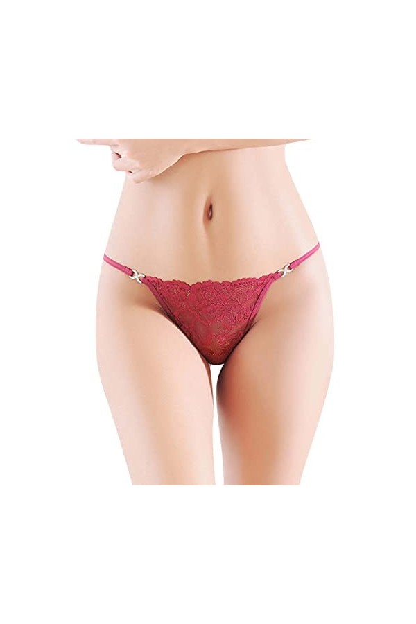 PANPANY Culottes pour Femme Dentelle Multipack Taille Basse Multicolore sans Couture sous Vetements Soutien-Gorge Sexy Tanga 