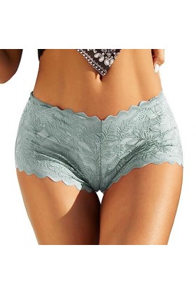 PANPANY Culottes pour Femme Slips sans Couture Multicolore Sexy Taille Basse Dentelle Tanga sous Vetements Panties Culottes M