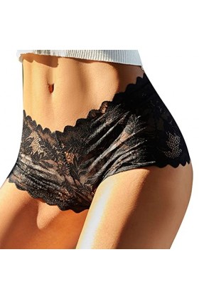 PANPANY Culottes pour Femme Slips Femme Multipack Taille Basse Soutien-Gorge Panties Confortables Dentelle Culottes Tanga Sex