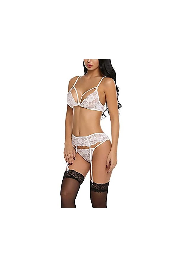 Nylon Bas Femme Couture Vintage Porte Grande Taille Saint-Valentin des Années 20 G-String Sexy Dentelle Tenue Lingerie