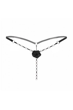 Jiabing Femmes Thong Lady Thong Sexy Dames G-String Briefs Dentelle Pantalons sous-vêtements Culottes Lingerie Marque Black,