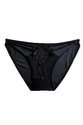 Générique Femmes Dentelle Sexy Culotte sous-Vêtements String Culotte Haute Gainante Entrejambe Respirant Transparent Taille A